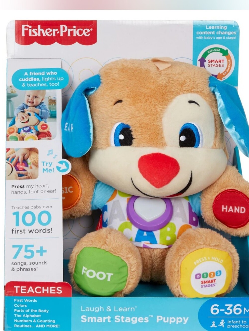 Fisher-Price Laugh & Learn Smart Stages Puppy, Musical Learning Toy For Babies